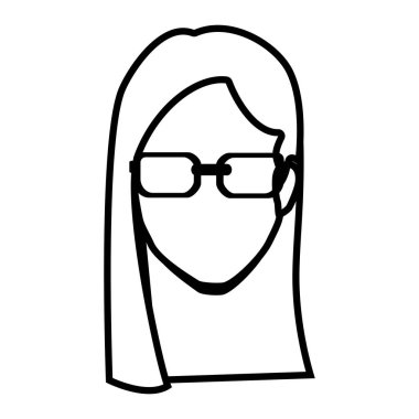 kadın avatar karakteri izole edilmiş simge