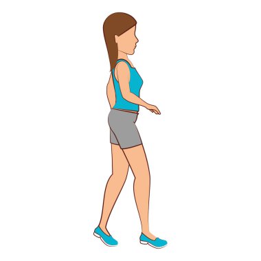 insanlar yürüyen izole simgesi