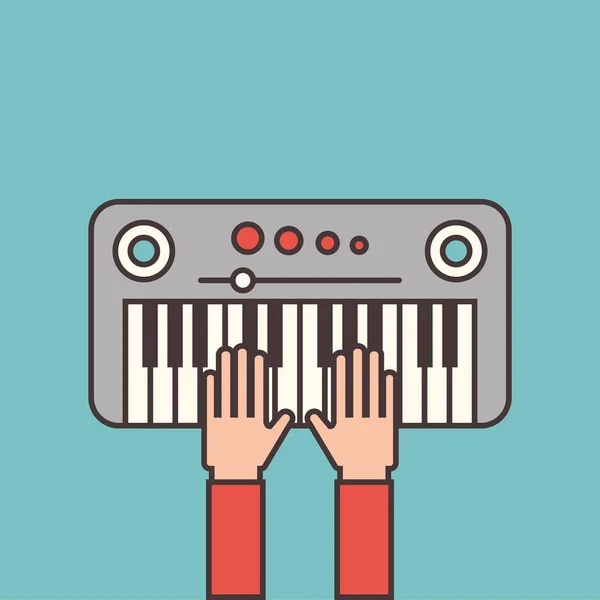 Piano-instrument icoon — Stockvector