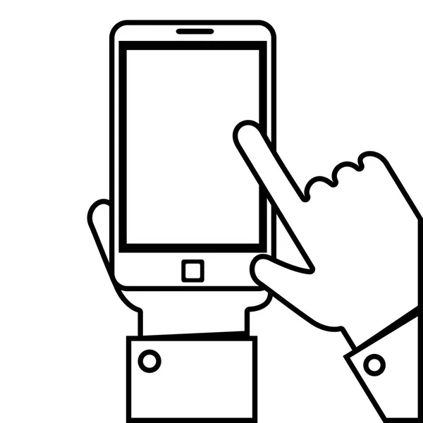 Icona dispositivo smartphone isolato — Vettoriale Stock