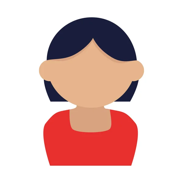 Mujer avatar carácter aislado icono — Vector de stock