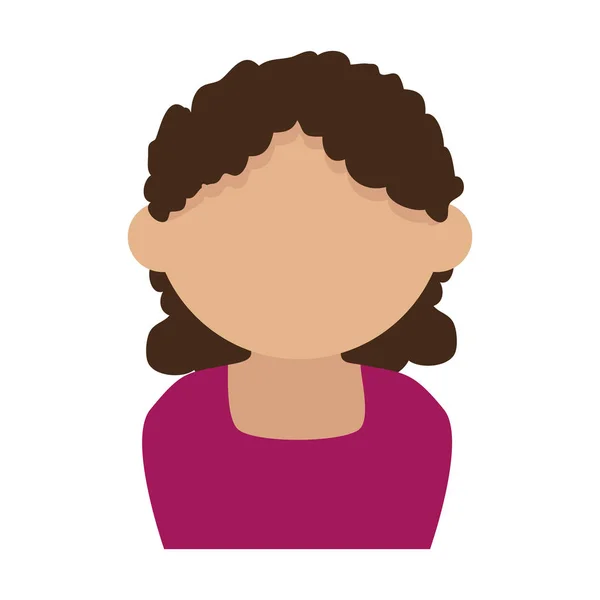 Mujer avatar carácter aislado icono — Vector de stock