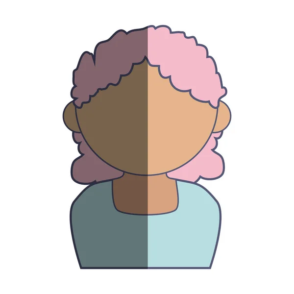 Mujer avatar carácter aislado icono — Vector de stock