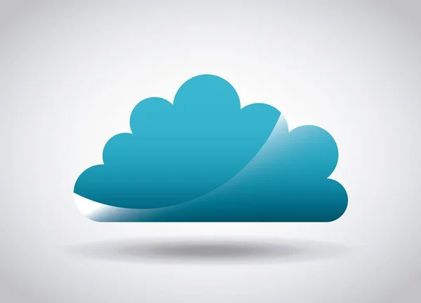 Icona della nuvola blu — Vettoriale Stock