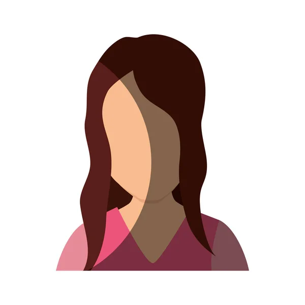 Kadın avatar karakteri izole edilmiş simge — Stok Vektör