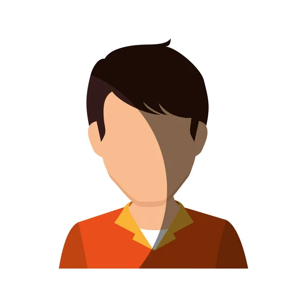 Homme avatar personnage icône isolée — Image vectorielle