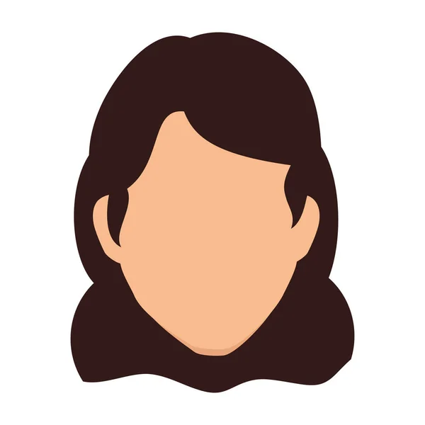 Femme avatar personnage isolé icône — Image vectorielle