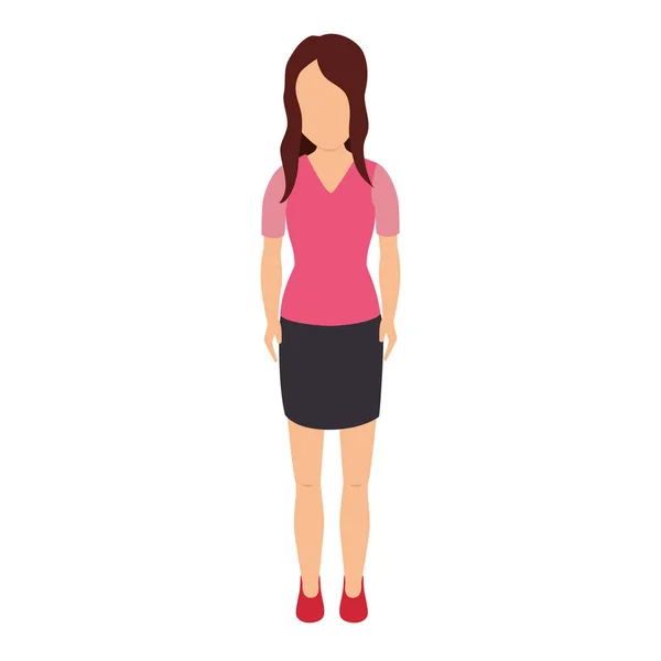 Femme avatar personnage isolé icône — Image vectorielle