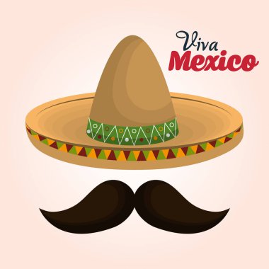 mexican classic sombrero icon clipart
