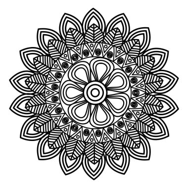 Mandala sanat dekoratif simgesi