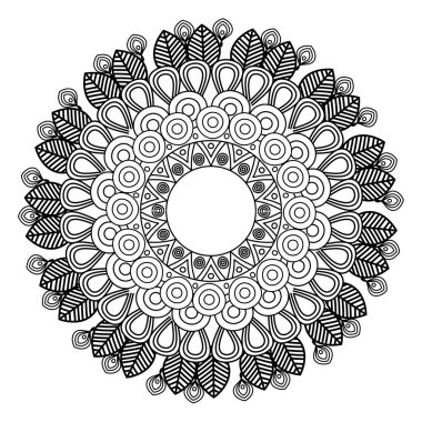 Mandala sanat dekoratif simgesi