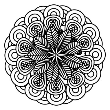 Mandala sanat dekoratif simgesi