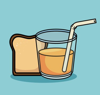 lezzetli breakfast malzemeler simgeler