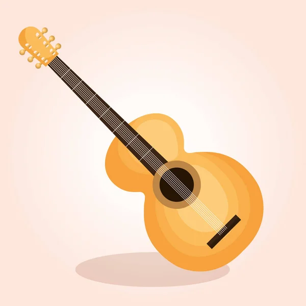 Gitarr instrument isolerade ikonen — Stock vektor