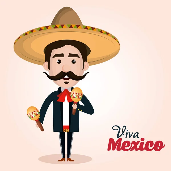 VIVA Μεξικό αφίσα γιορτή — Διανυσματικό Αρχείο