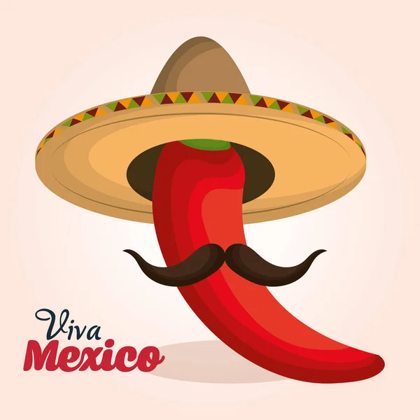 Viva celebración del cartel de México — Vector de stock