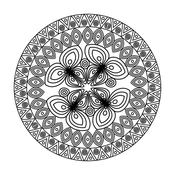 Mandala art icône décorative — Image vectorielle