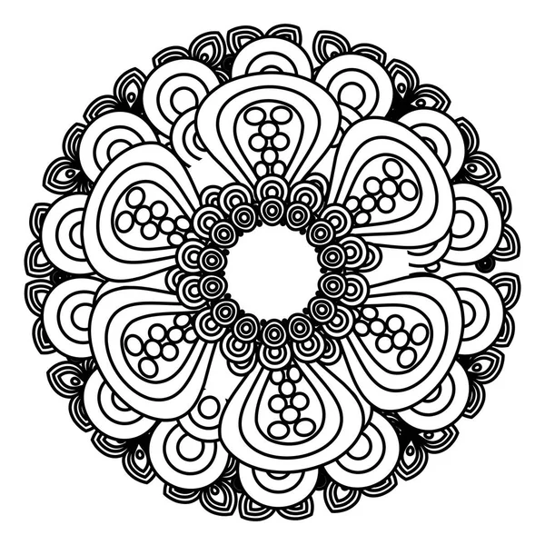 Mandala art icône décorative — Image vectorielle
