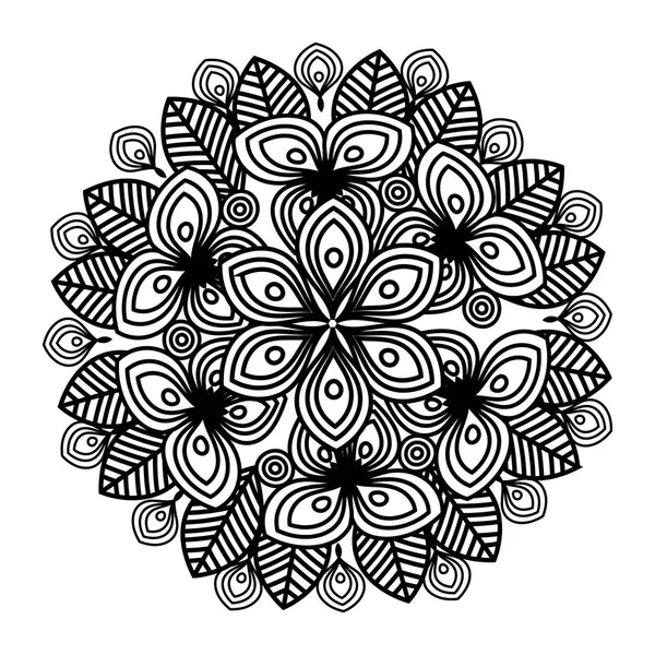 Mandala konst dekorativa ikonen — Stock vektor