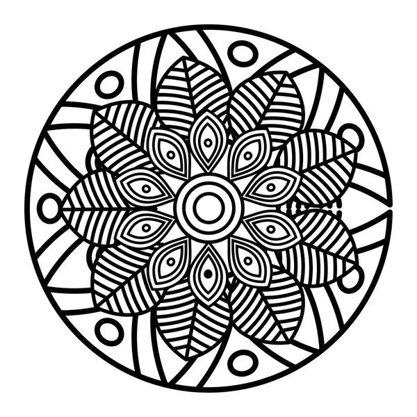 Mandala art decorative icon — стоковый вектор