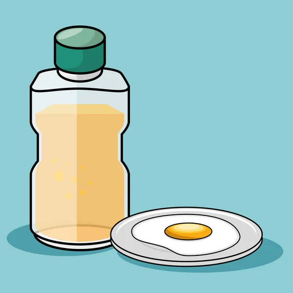 Ikony složek chutnou snídani — Stockový vektor