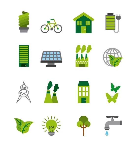 Οικολογία και την Πράσινη ιδέα σχεδιασμού — Διανυσματικό Αρχείο