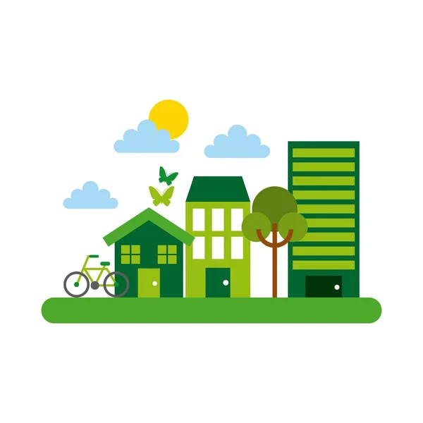 Green city design — Stock Vector
