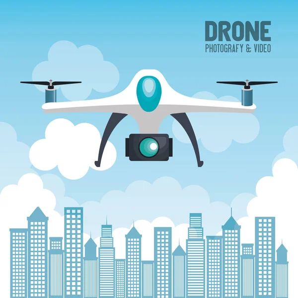 Icône de service de technologie de drone — Image vectorielle