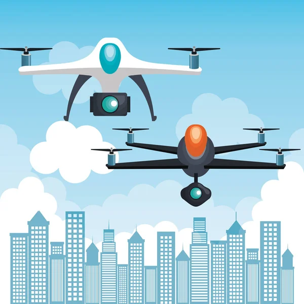 Drone technology service icon — Stock Vector