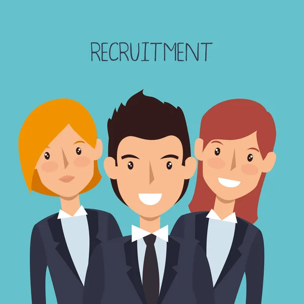 Recruitment human resources icon — Stock Vector