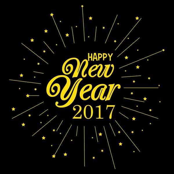 Feliz año nuevo 2017 cartel — Vector de stock