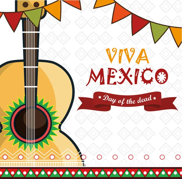 Viva mexico affiche célébration — Image vectorielle