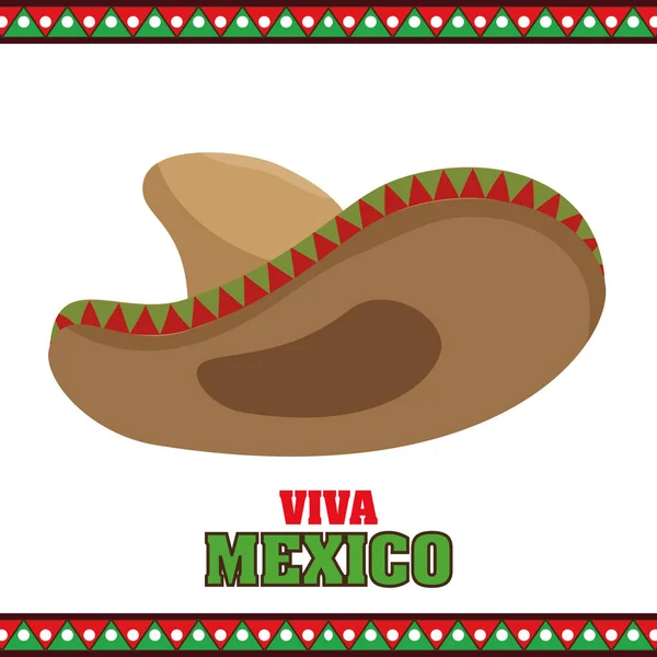 Viva mexico affiche célébration — Image vectorielle