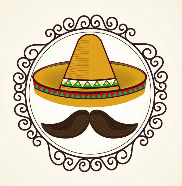 Culture mexicaine affiche traditionnelle — Image vectorielle