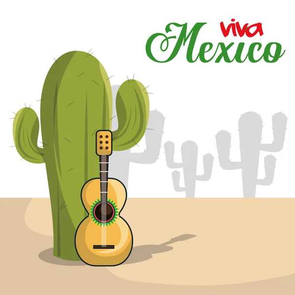 Viva mexico affiche célébration — Image vectorielle