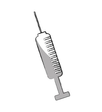 şırınga tıbbi izole simgesi