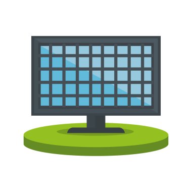 güneş paneli izole simgesi