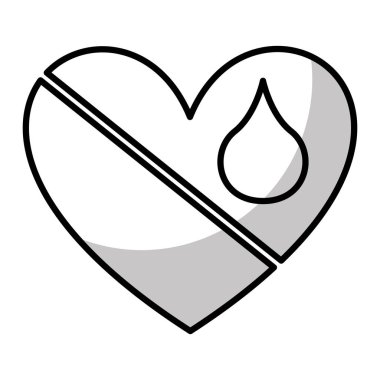 kalp kan damla simgesiyle