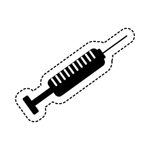 Syringe medical isolated icon — Stock Vector