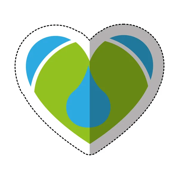 Heart with blood drop icon — Stock Vector
