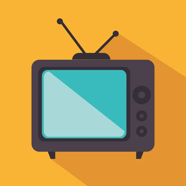 Retro tv izole simgesi — Stok Vektör