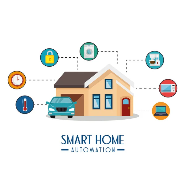 Tecnologia de automação residencial inteligente —  Vetores de Stock