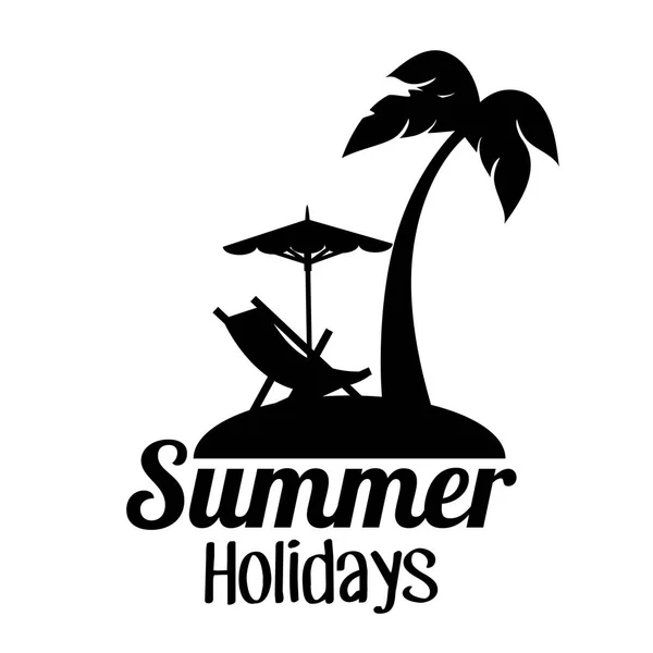 Férias de verão ícone de viagem — Vetor de Stock