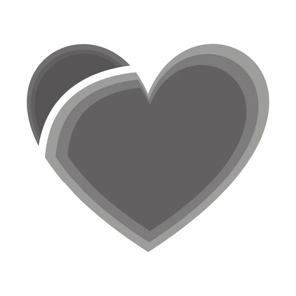 Corazón médico aislado icono — Vector de stock