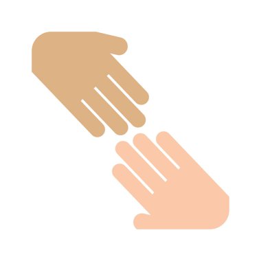 Elini sıkmak izole simgesi