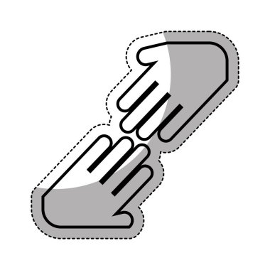 Elini sıkmak izole simgesi