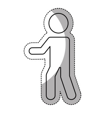 insan siluet izole simgesi