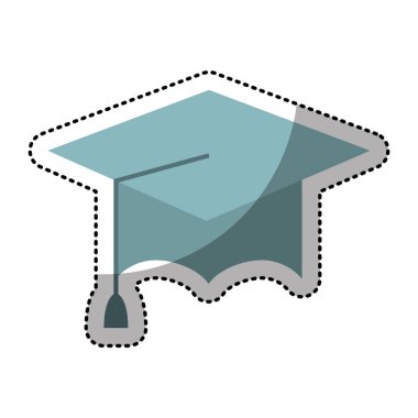 şapka mezuniyet izole simgesi