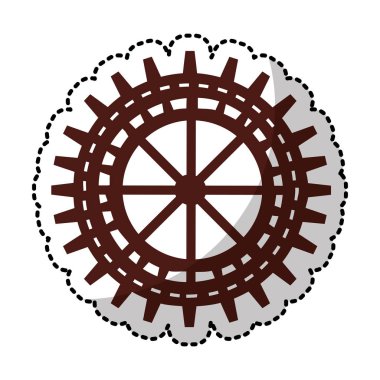 Gears'ı makine izole simgesi