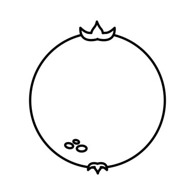 Turuncu taze meyve çizim simgesi